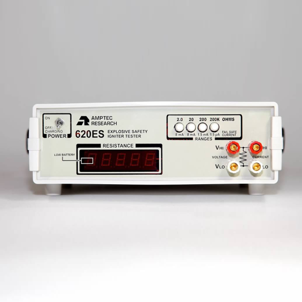 Amptec Research Front View of 620ES Igniter Tester Mid range electrical resistance tester